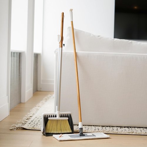 Full Circle Mighty Mop - 2-in-1 Wet/Dry Microfiber Cleaning Head | Versatile White Design