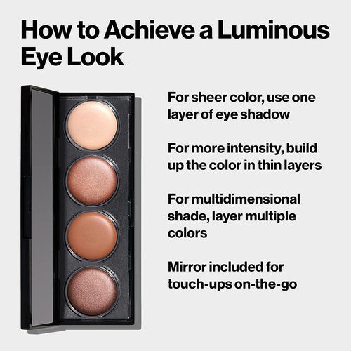 Revlon Crème Eyeshadow Palette - Illuminance Eye Makeup with Crease-Resistant Formula | 710 Not Just Nudes, 0.12 Oz