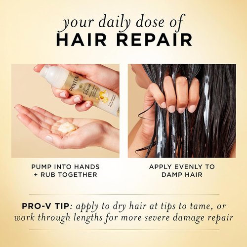Pantene Miracle Rescue Leave-In Treatment - Pro-V Pearls for Instant Damage Repair | 3.38 oz