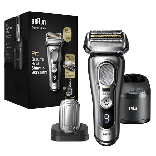 Braun Series 9 Pro 9487cc Electric Razor - Wet & Dry Rechargeable Shaver with Clean & Charge Station