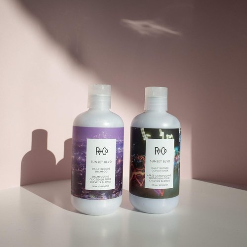 R+Co Sunset Blvd Daily Blonde Shampoo & Conditioner Duo - 8.5 Fl Oz Set for Vibrant Blonde Care