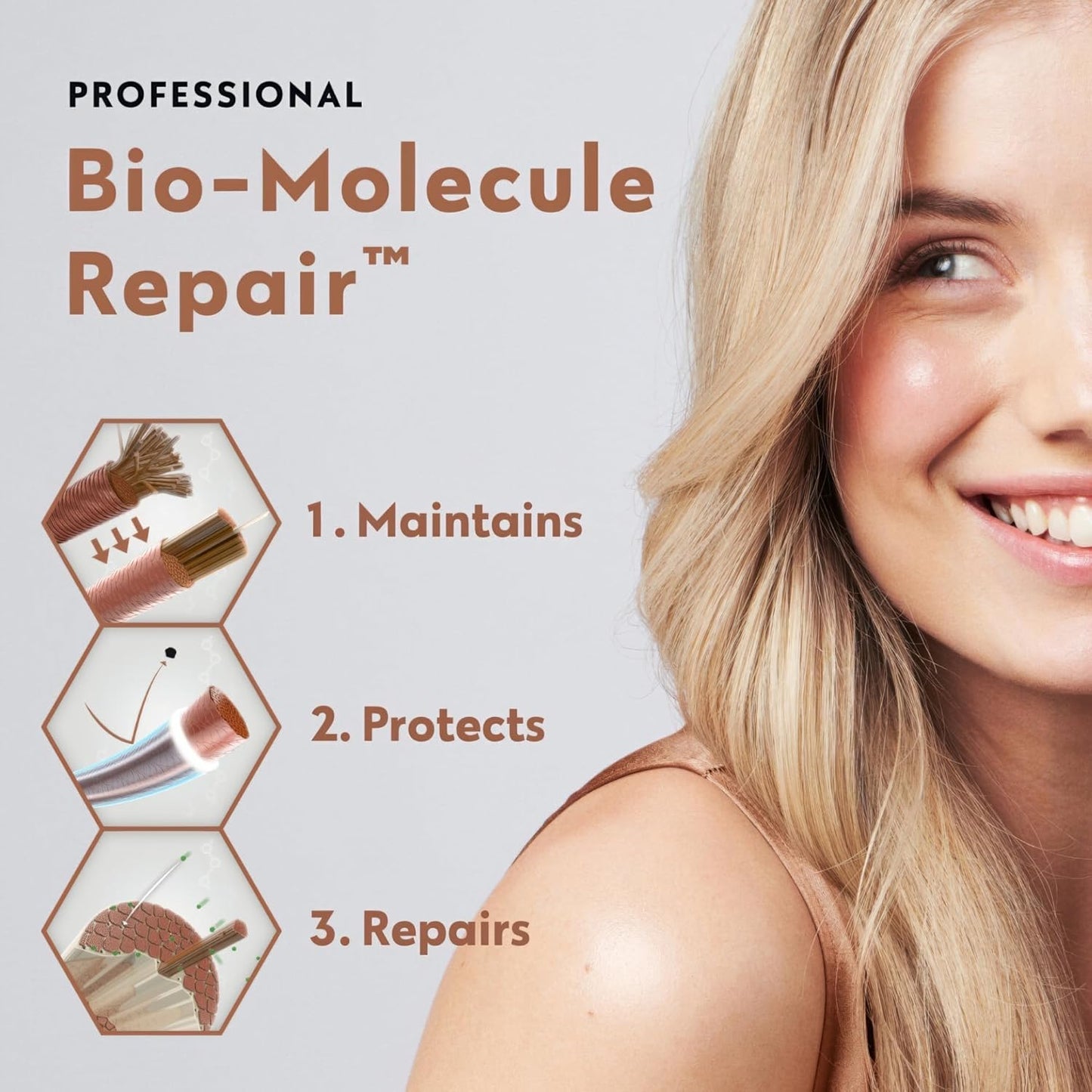 FOUR REASONS Bio-Molecule Bond Repair Shampoo - Moisturizing & Strengthening for Color Treated Hair | 10.1 Fl Oz