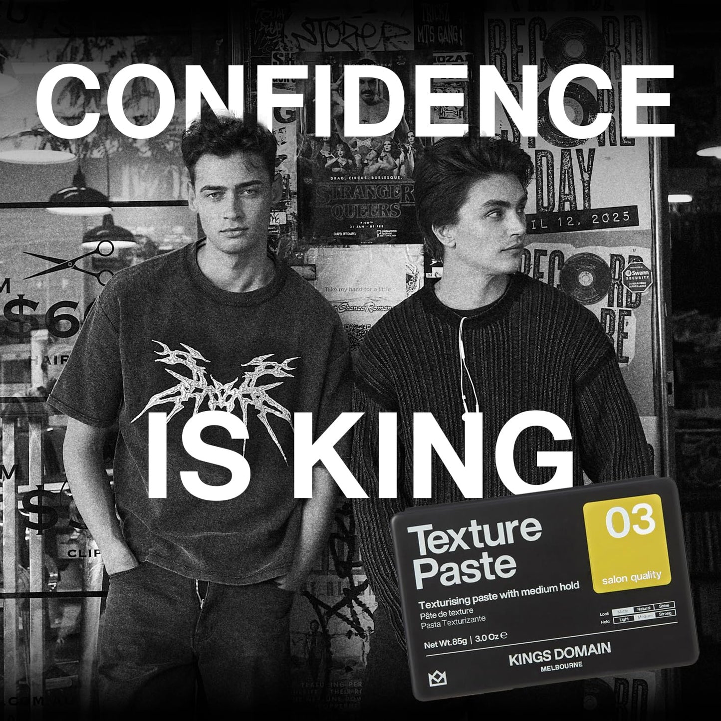 Texture Paste - Matte Styling Cream for Men | Medium Hold & Natural Movement | 3oz Professional Grade