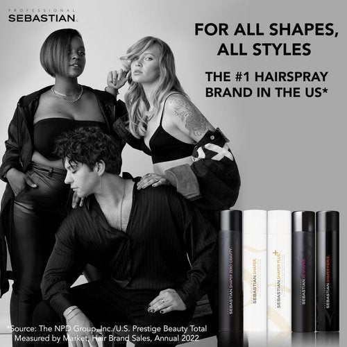 Sebastian Professional Shaper Plus Hairspray, 80% VOC | Humidity Resistant, Original Extra Hold | 10.6 oz