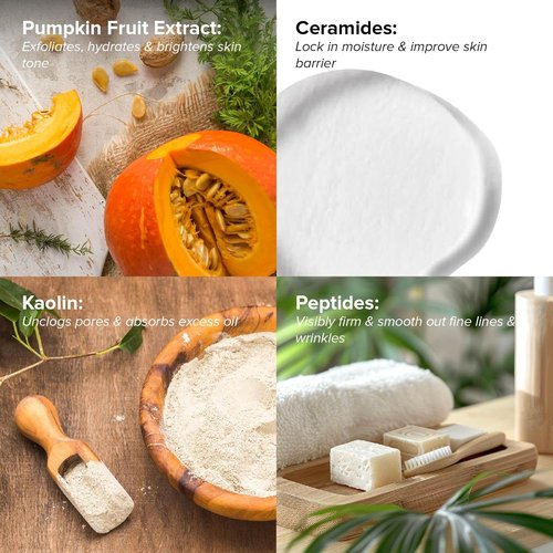 DRMTLGY Pumpkin Enzyme Face Mask - Gentle Exfoliating Treatment with Jojoba Beads | 5.5 oz, 2 Pack