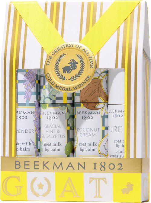 Beekman 1802 Goat Milk Lip Balm - Moisturizing Formula for Dry, Chapped Lips - 0.15 oz (Pack of 4)