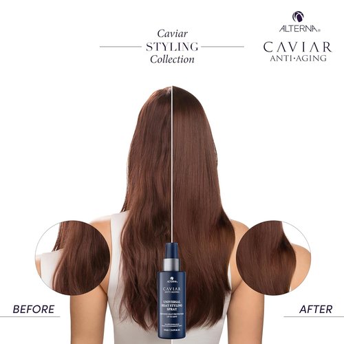 Alterna Haircare CAVIAR Heat Styling Spray - Anti-Aging Formula | 4.2 Fl Oz | Frizz Control & Detangling for All Hair Types