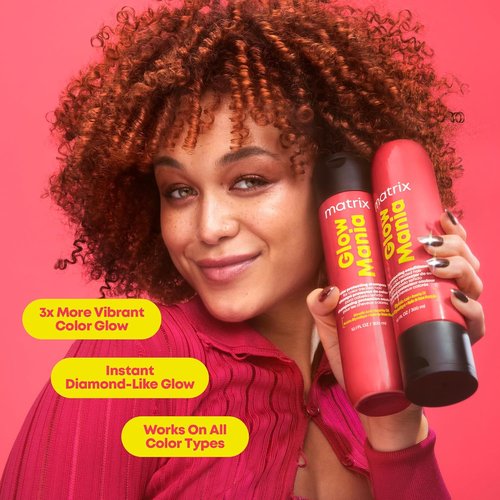 MATRIX Glow Mania Shampoo - Sulfate-Free Formula Enhances Shine & Moisturizes Color-Treated Hair