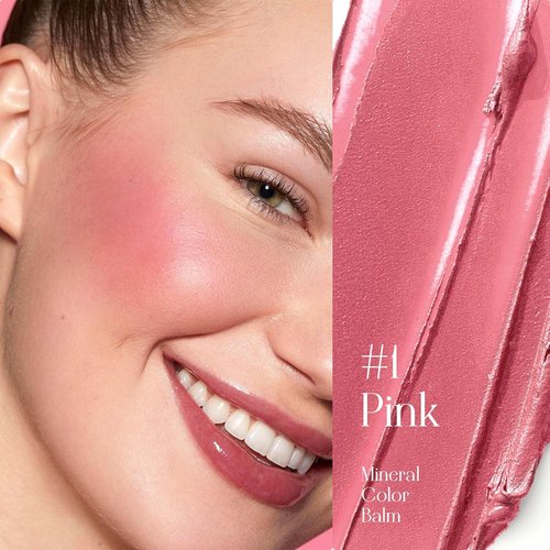 Regine Switzerland Mineral Color Balm - SPF 35 Multi-Color Stick for Lips, Cheeks & Eyes - Blendable, Creamy Formula in Pink