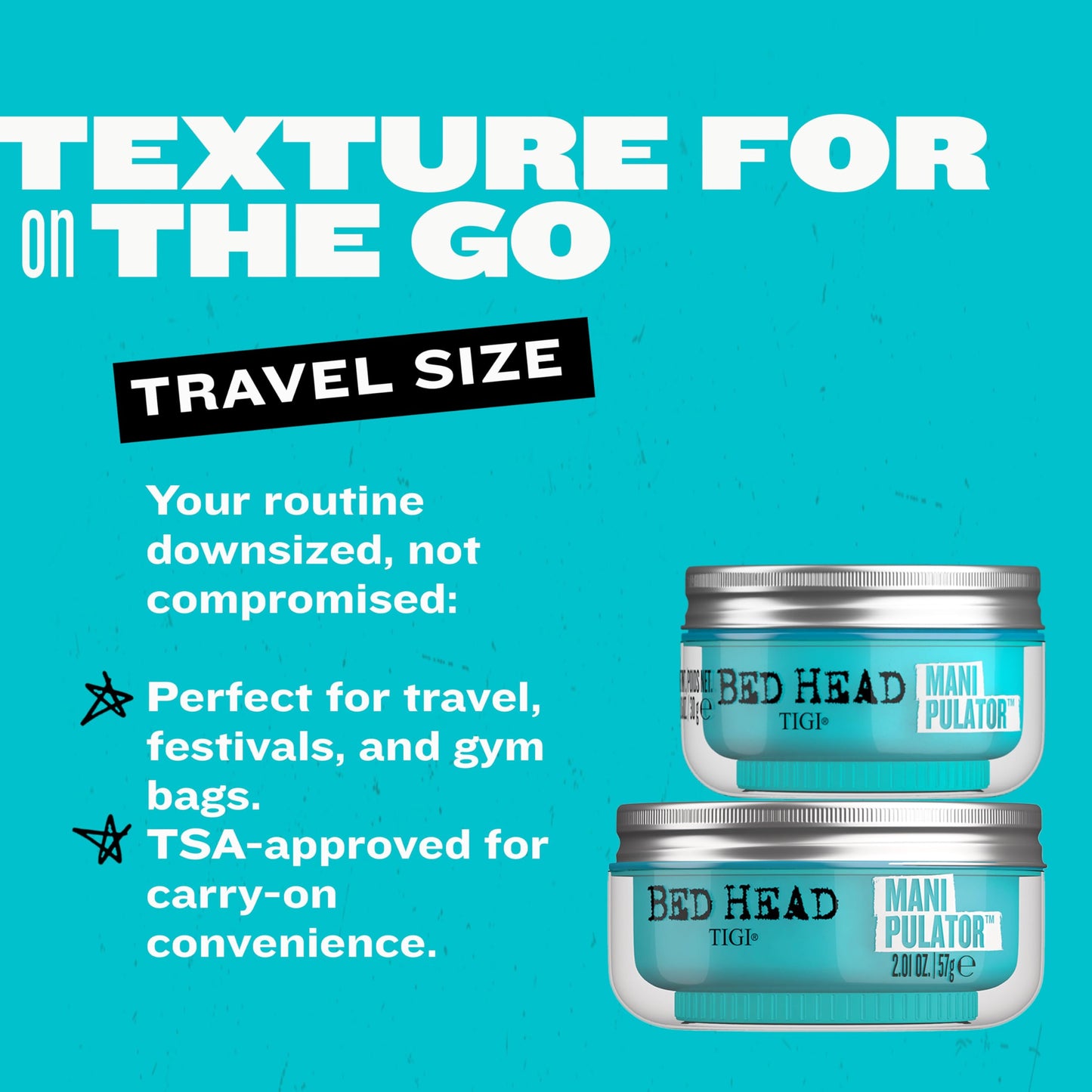 TIGI Bed Head Manipulator Texturizing Putty, Firm Hold Styling Putty for Short to Medium Hair