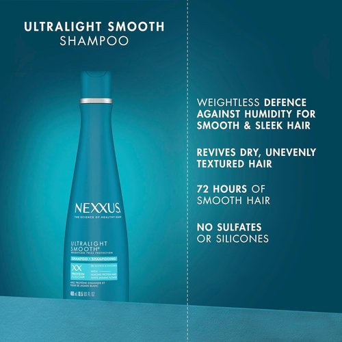 Nexxus Ultralight Smooth Shampoo - Frizz Control with Biomimetic 18-MEA | 13.5 oz