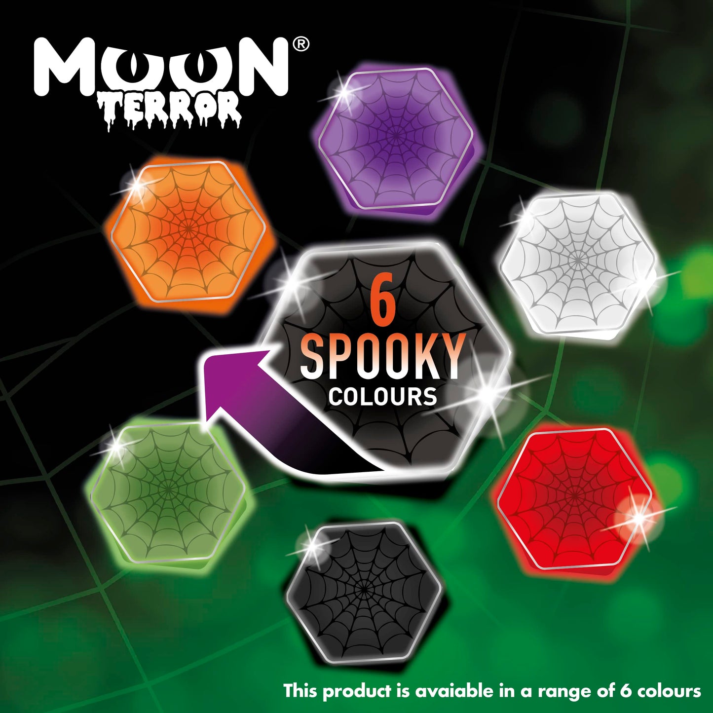 Halloween Face Paint Stick Body Crayon by Moon Terror, SFX Make up - Set of 6 - Special Effects Make up - 0.12oz