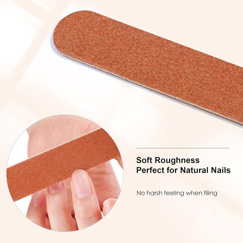 Canvalite Nail File - Large Emery Boards 180 Grit for Natural Nails | 100PCS Manicure Tool Set