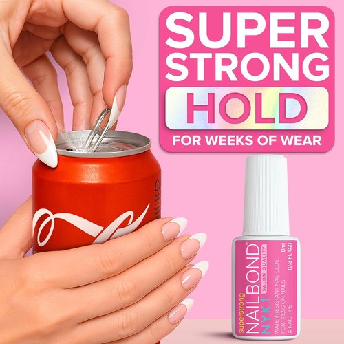 NYK1 NailBond - Super Strong Nail Glue for Press-On Nails & Acrylics - 8ml | Long-Lasting, Mess-Free Application