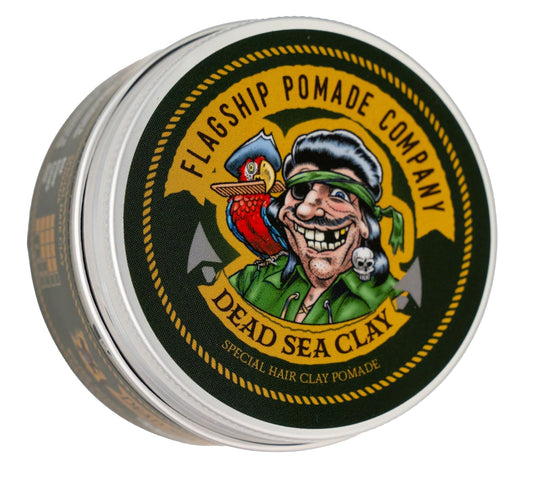 FLAGSHIP Handmade Hair Pomade for Men – Dead Sea Clay Formula with Strong Hold & Matte Finish – Low Shine, Barbary Incense Scent – 3.4 oz