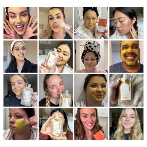 Nuorganic Turmeric Face Mask - Soothing & Exfoliating Acne Treatment - Airtight Tube for Freshness