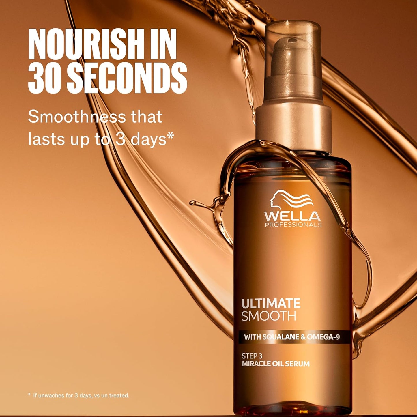 Wella Professionals ULTIMATE SMOOTH Miracle Oil Serum - Nourishes & Smooths Frizzy Hair | Color Safe, Heat Protectant