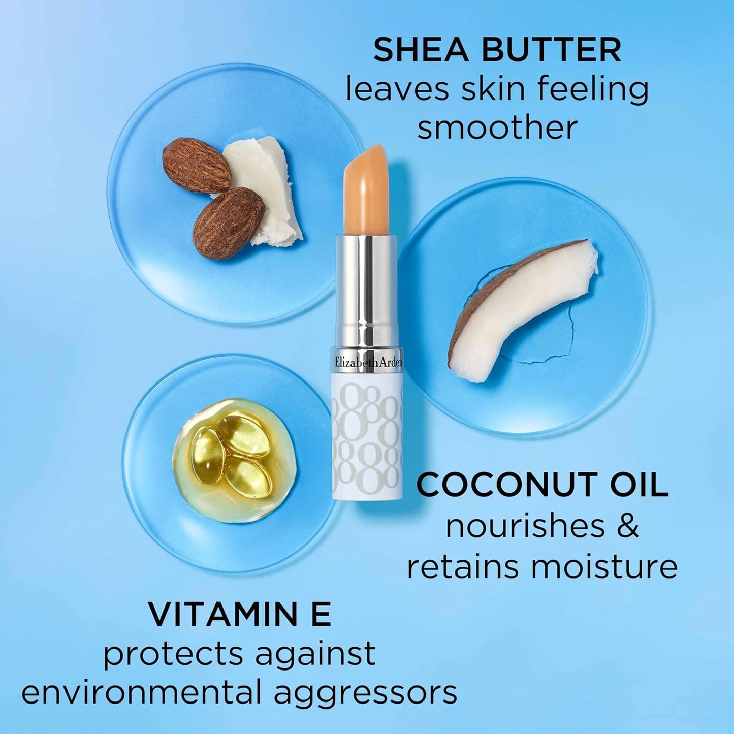 Elizabeth Arden Eight Hour Cream Lip Protectant Stick - SPF 15 Moisturizer for Dry Lips with Shea Butter & Coconut Oil, 0.13 oz