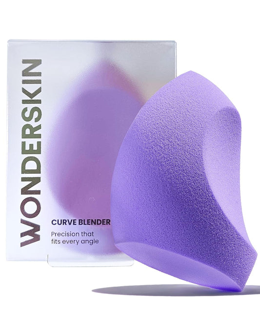 Wonderskin Curve Blender - Ergonomic Makeup Sponge for Seamless Blending & Contouring | Ideal for Foundation, Creams & Powders