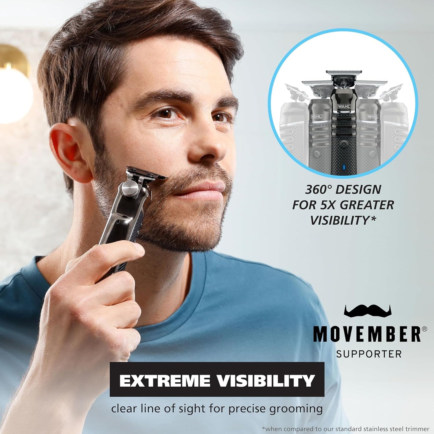 Wahl USA Pro Series Skeleton Trimmer - Lithium-Ion Cordless Beard & Hair Clipper with Near Zero Gap Blade