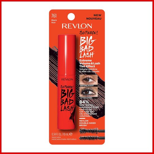 Revlon So Fierce Big Bad Lash Mascara - Volumizing, Long-Lasting, Smudge-Proof | 761 Black, 0.34 fl oz