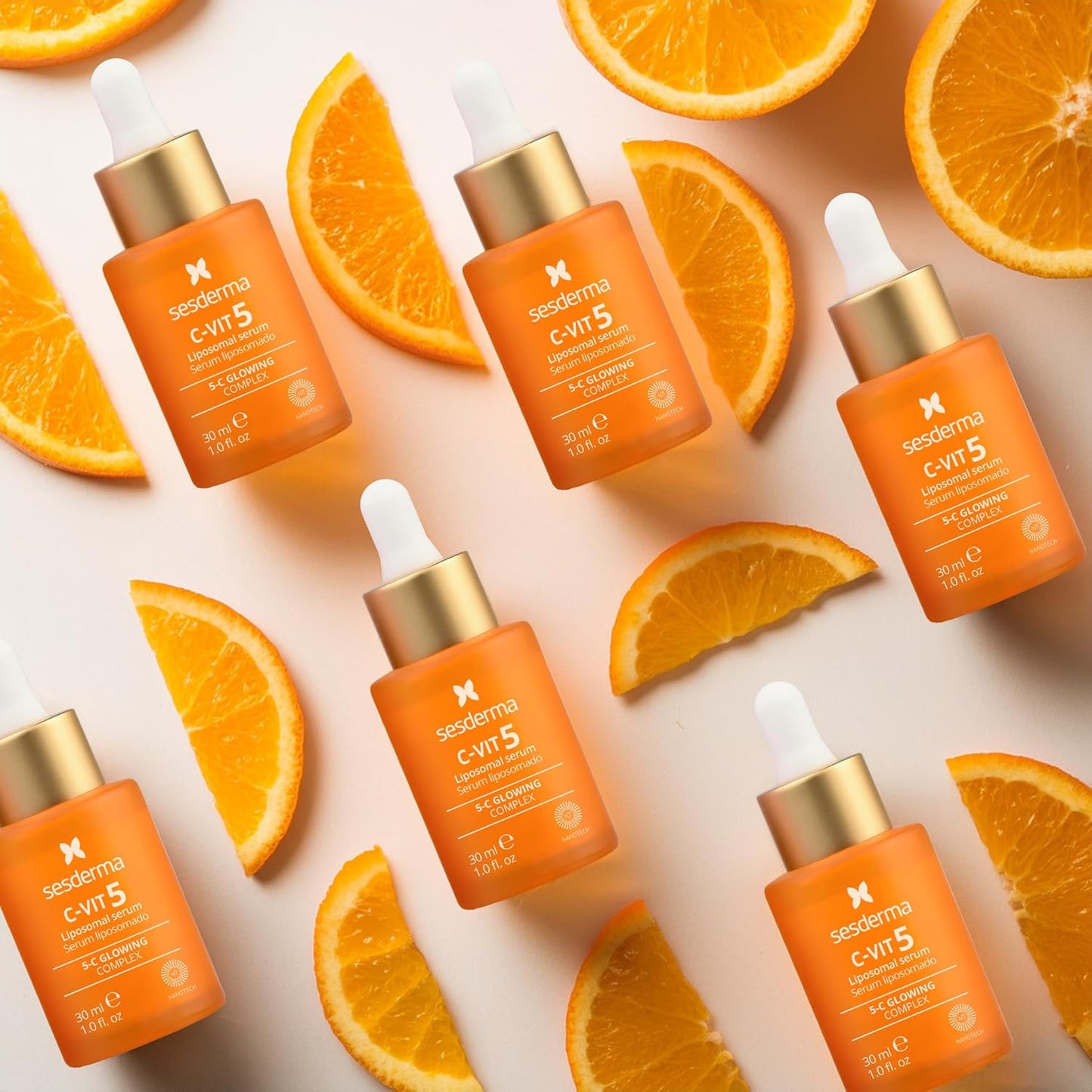 Sesderma C-VIT 5 Fusion Vitamin C Serum, Boosted Hydration, Radiant Glow, Antioxidant Defense, Targets Pigmentation, Pro Skincare Formula, 1.0 fl. Oz