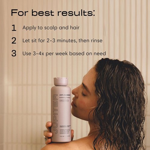 Jupiter Anti-Dandruff Shampoo | Nourishing Formula for Flaky, Itchy Scalp - Color-Safe & Sulfate-Free