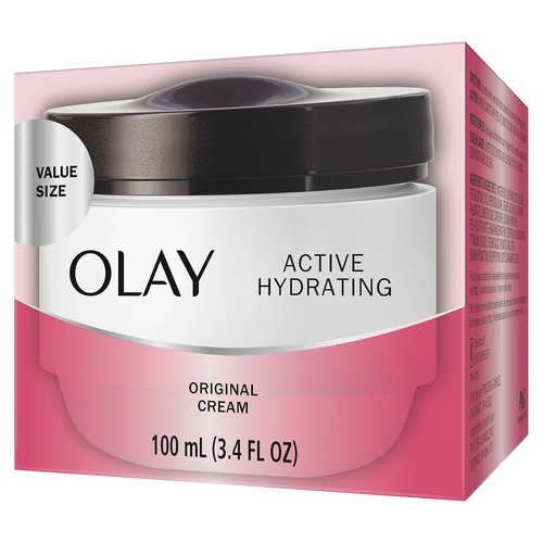 Olay Active Hydrating Cream - Moisturizing Face Cream for All Skin Types | 3.4 fl oz