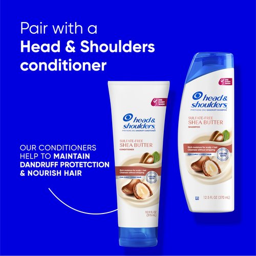 Head & Shoulders Shea Butter Dandruff Shampoo, Sulfate-Free, Rich Moisture, Curly & Coily Hair, 28.2oz