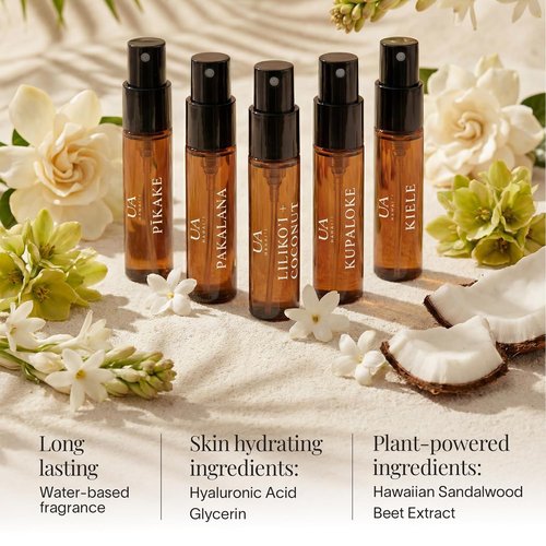 Hawaiian Variety Pack Body & Hair Mist | Alcohol-Free Hydrating Perfume with Hyaluronic Acid - 3.4 oz