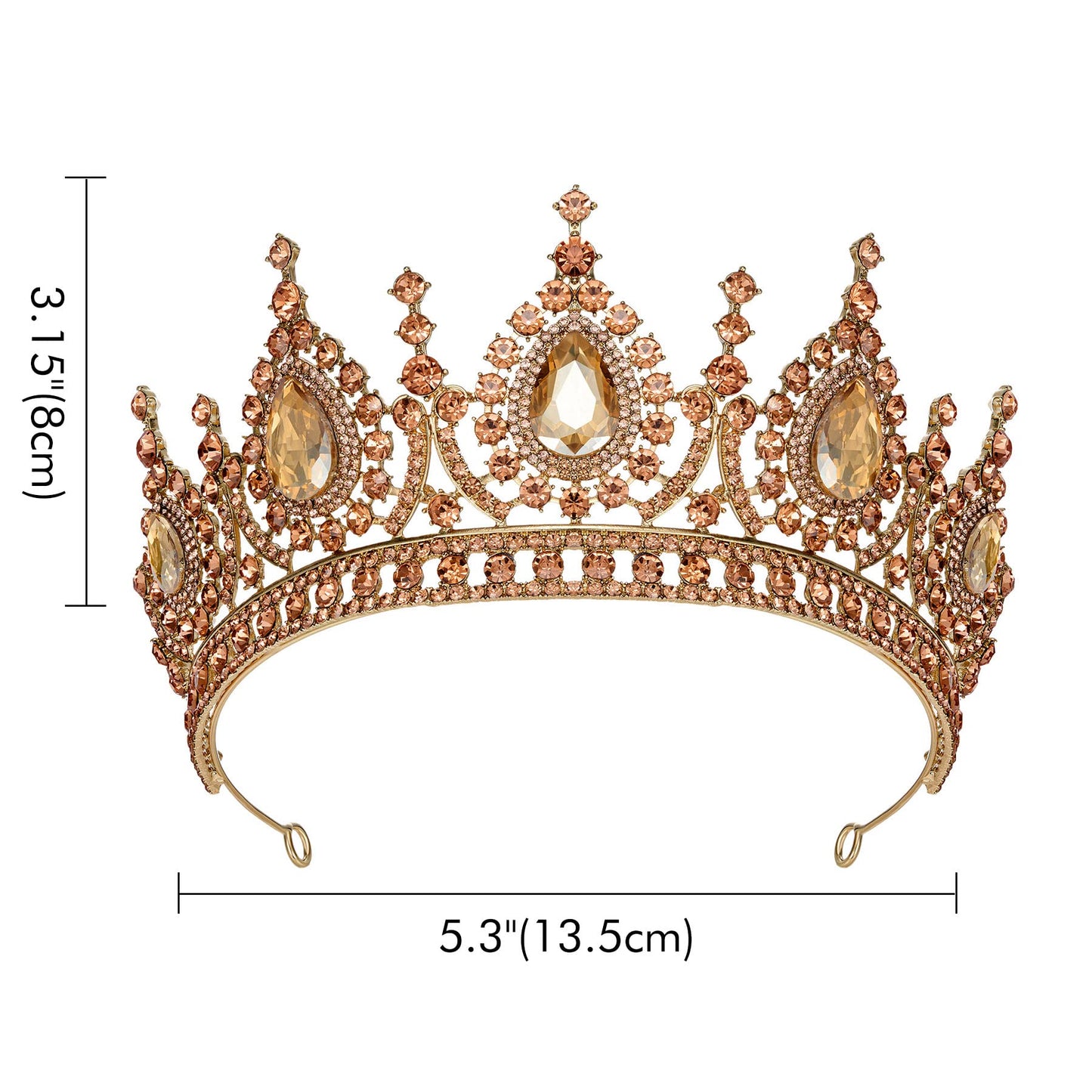 SWEETV Queen Tiaras and Crowns for Women Gold Princess Crown Halloween Costume Hair Accessories for Photo Shoot Prom Birthday Party