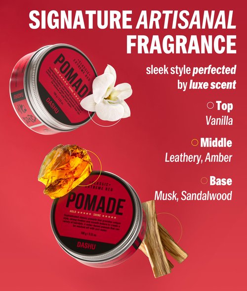 DASHU Classic Pomade 3.5oz - Strong Hold & Shine High for Hairstyling