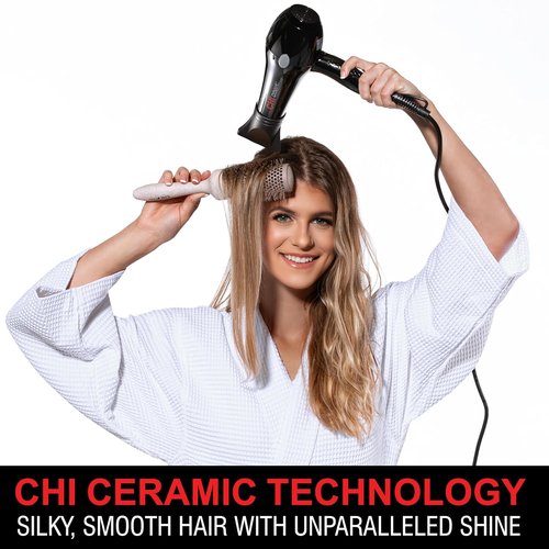 CHI Dynamic Hair Dryer - Smooth & Voluminous Blow Dryer with Comb Attachment & Air Concentrating Nozzle