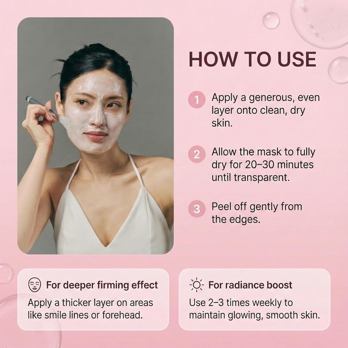 Skiennix Collagen Wrapping Mask - Intensive Glass Skin Firming Care with Salmon PDRN, 75ml/2.53 fl oz
