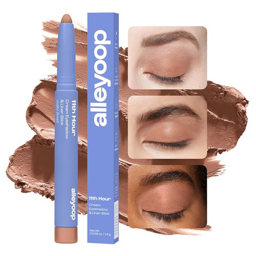 ALLEYOOP 11th Hour Waterproof Cream Eyeshadow Stick - Long-Lasting, Smudge-Proof Matte Eye Shadow & Eyeliner, Chestnut Matte