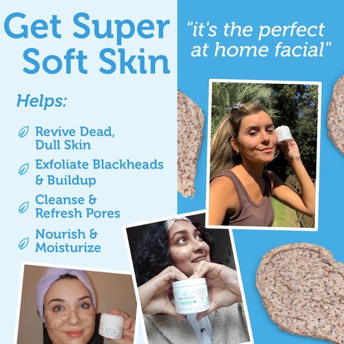Manuka Honey Exfoliating Face Scrub – Gentle Microdermabrasion Face Exfoliator to Help Smooth, Soften & Balance with Moisturizing Organic Superfoods