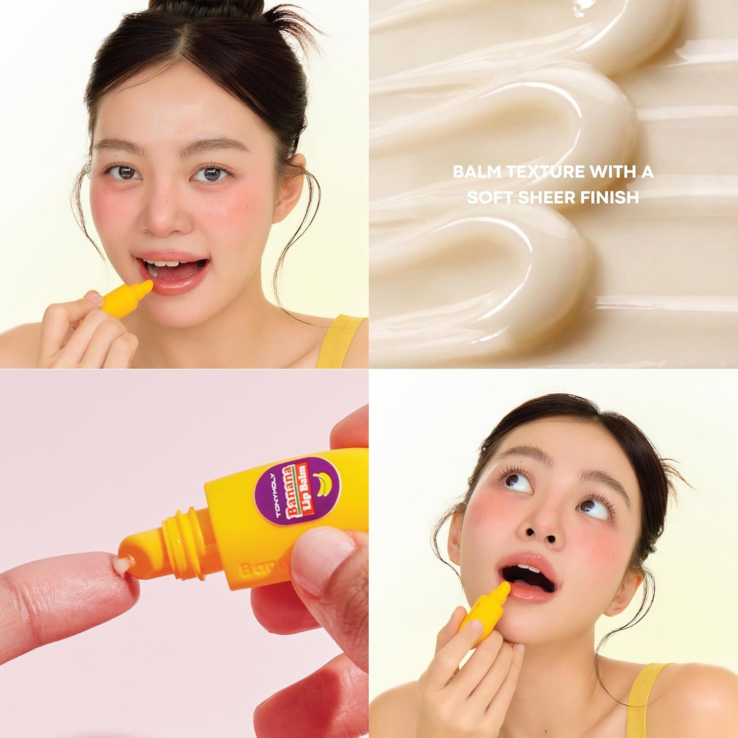 TONYMOLY Magic Food Banana Lip Balm - Hydrating Korean Lip Care with Shea Butter & Vitamin E | Travel Size