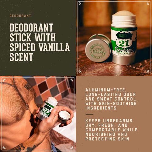 18.21 Man Made Deodorant for Men - Long-Lasting Odor Control & Skin-Soothing Formula | Bold Scent
