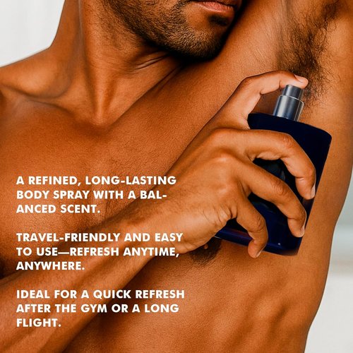 Azulfra Body Spray for Men - Refreshing Citrus & Sandalwood Scent | 3.56 Fl. Oz
