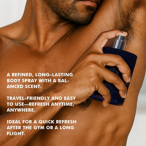 Azulfra Body Spray for Men, Mens Body Refreshing Spray, Notes of Lemon Ginger and Sandalwood, 3.56 Fl.Oz