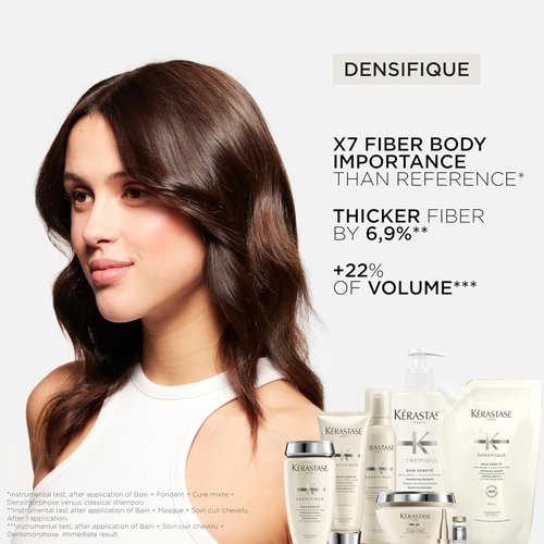 Kerastase Densifique Densité Shampoo - Thickening Formula for Fine Hair, Adds Shine & Strength with Hyaluronic Acid
