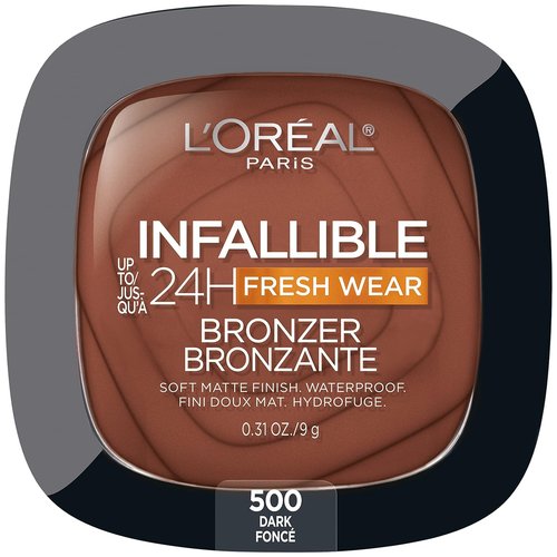 L'Oreal Paris Infallible Bronzer - 24H Soft Matte Longwear, Waterproof & Heatproof, Dark, 0.31 oz
