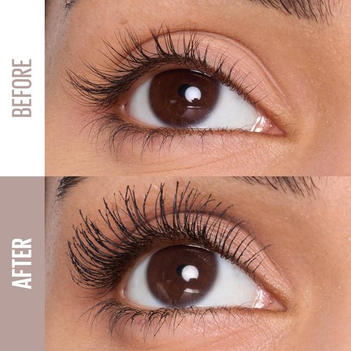 Maybelline Lash Sensational Mascara - 24HR Volume & Length Formula, Smudge & Clump-Resistant, Brownish Black