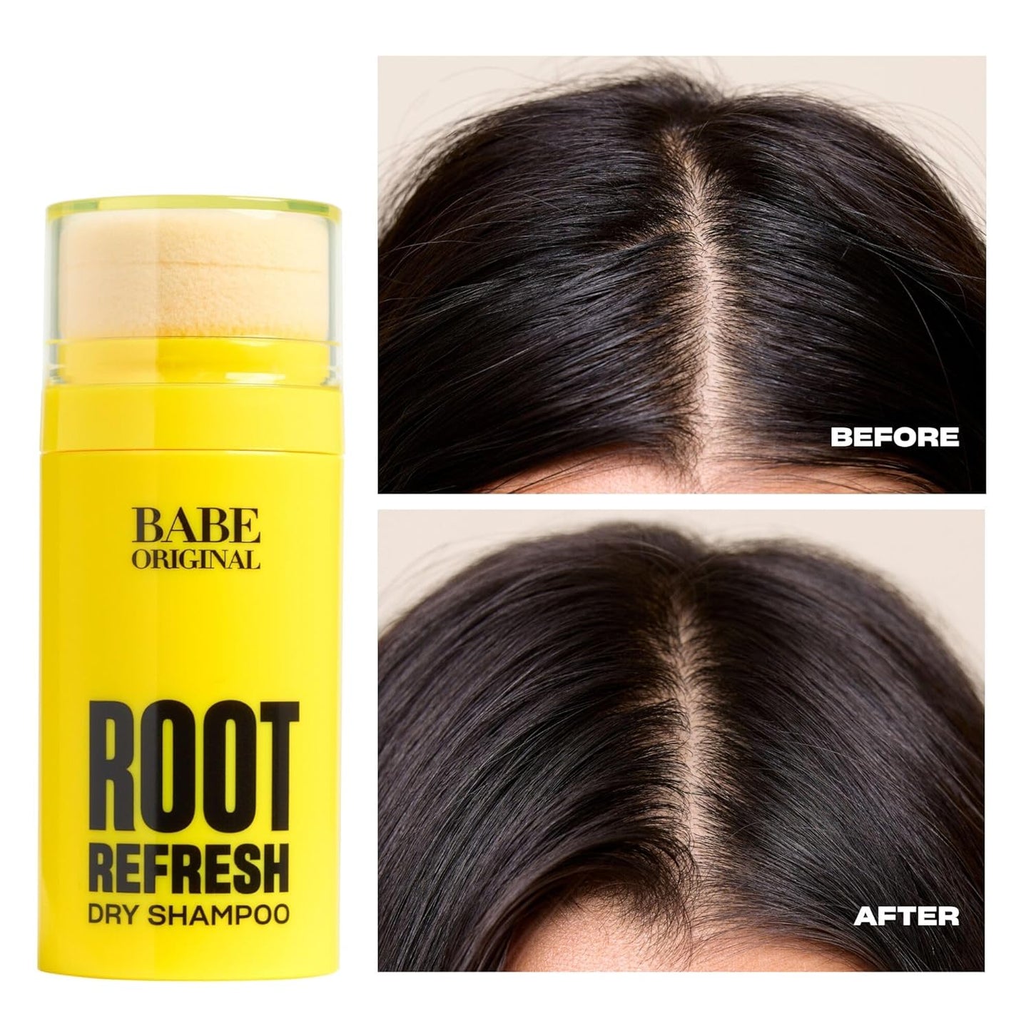 BABE ORIGINAL Dry Shampoo Powder - Clean & Volumized Hair | Absorbs Oil & Odor Instantly | Travel-Friendly Formula with Aloe Vera & Caffeine