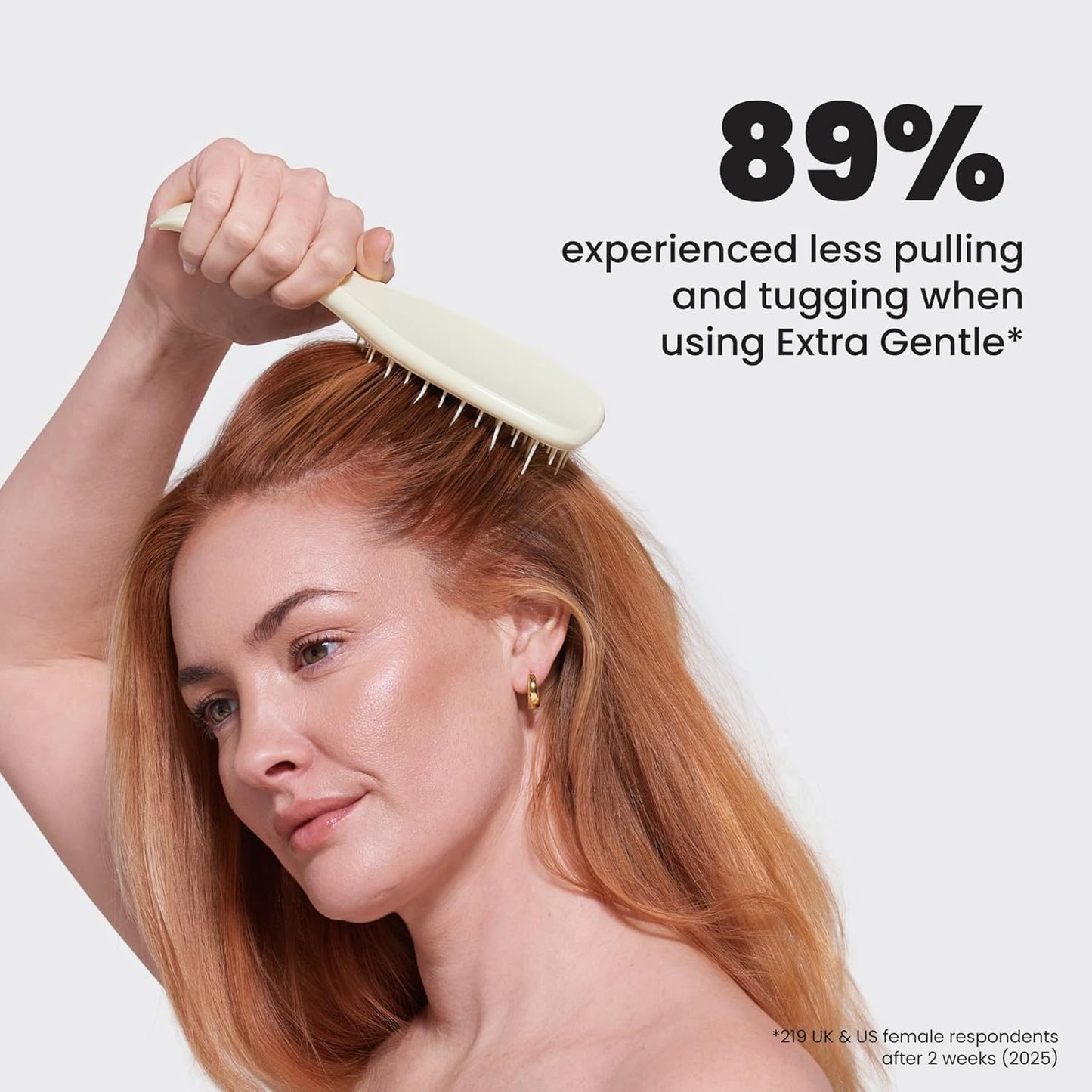 Tangle Teezer Extra Gentle Detangler Hair Brush, with Fewer Bristles for Gentle & Effective Detangling to Minimize Hair Loss & Breakage, Chamomile Yellow