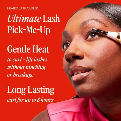 Grande Cosmetics LASH-LIFT Heated Lash Curler - Rechargeable & Travel-Friendly with 2 Heat Settings - White
