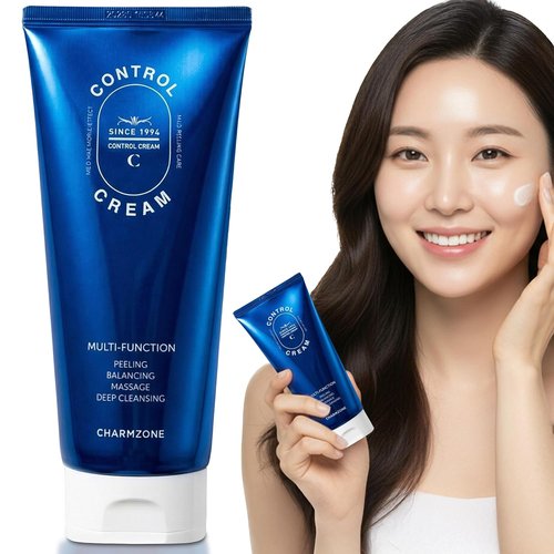 CHARMZONE Control Cream - Exfoliating Face & Body Massage Cream for Sebum & Dead Skin Removal | Hydrating Moisturizer (150ml / 5.07 fl oz)