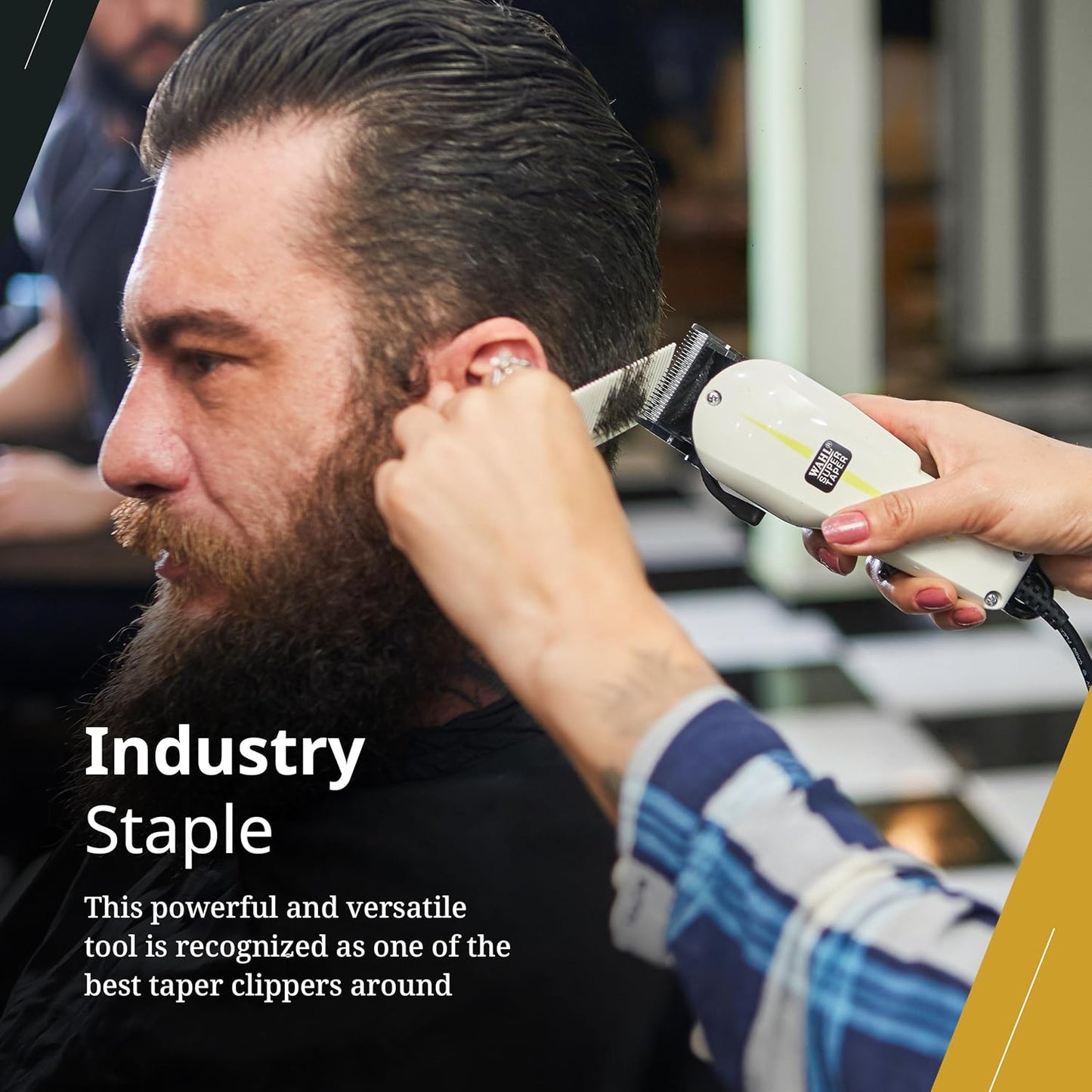 Wahl Professional Super Taper Clipper - High-Performance Adjustable Blade Electric Cutting Tool | Silver