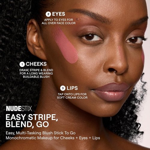 Nudestix Nudies Blush Stick - 3-in-1 Cream Blush for Cheeks, Eyes & Lips | Soft Matte Finish for Natural Glow