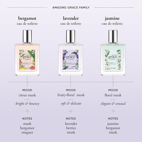 Philosophy Amazing Grace Lavender Eau de Toilette - Delicate Women's Perfume with Berry & Musk Notes - Long-Lasting Fragrance